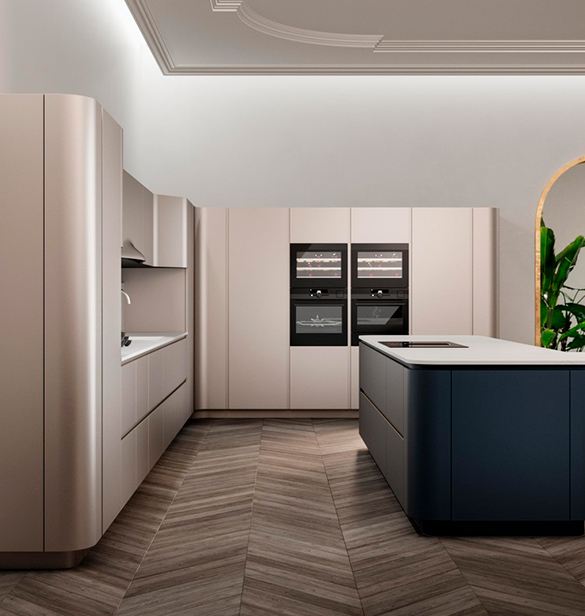High-end kitchen design in Marbella showroom