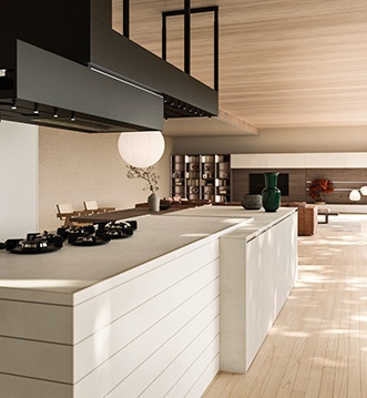 Snaidero Elementi & Way kitchen open to living room
