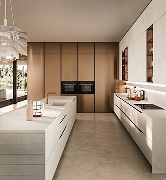 Snaidero Elementi White minimalist kitchen detail Marbella