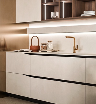 Snaidero Elementi White kitchen with Rialto sideboards
