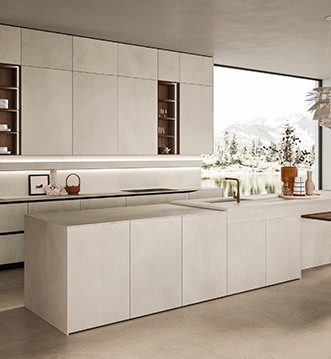 Snaidero Elementi White secondary kitchen with e_Wall