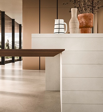 Snaidero Elementi White Segno boiserie in Black Ash