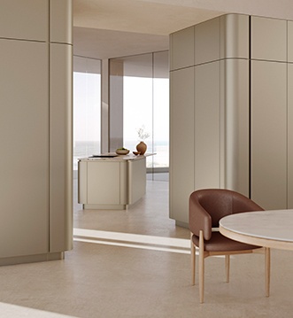 Snaidero Ola White luxury kitchen finishes detail