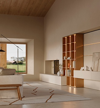 Snaidero Orbita living room with Modula bases