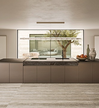 Snaidero Quadra handleless framed door kitchen Marbella