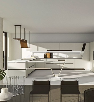 Snaidero Vision White kitchen in Marbella with island