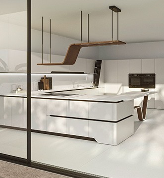 Snaidero Vision White kitchen by Pininfarina detail