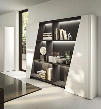 Snaidero Vision White kitchen with breakfast bar
